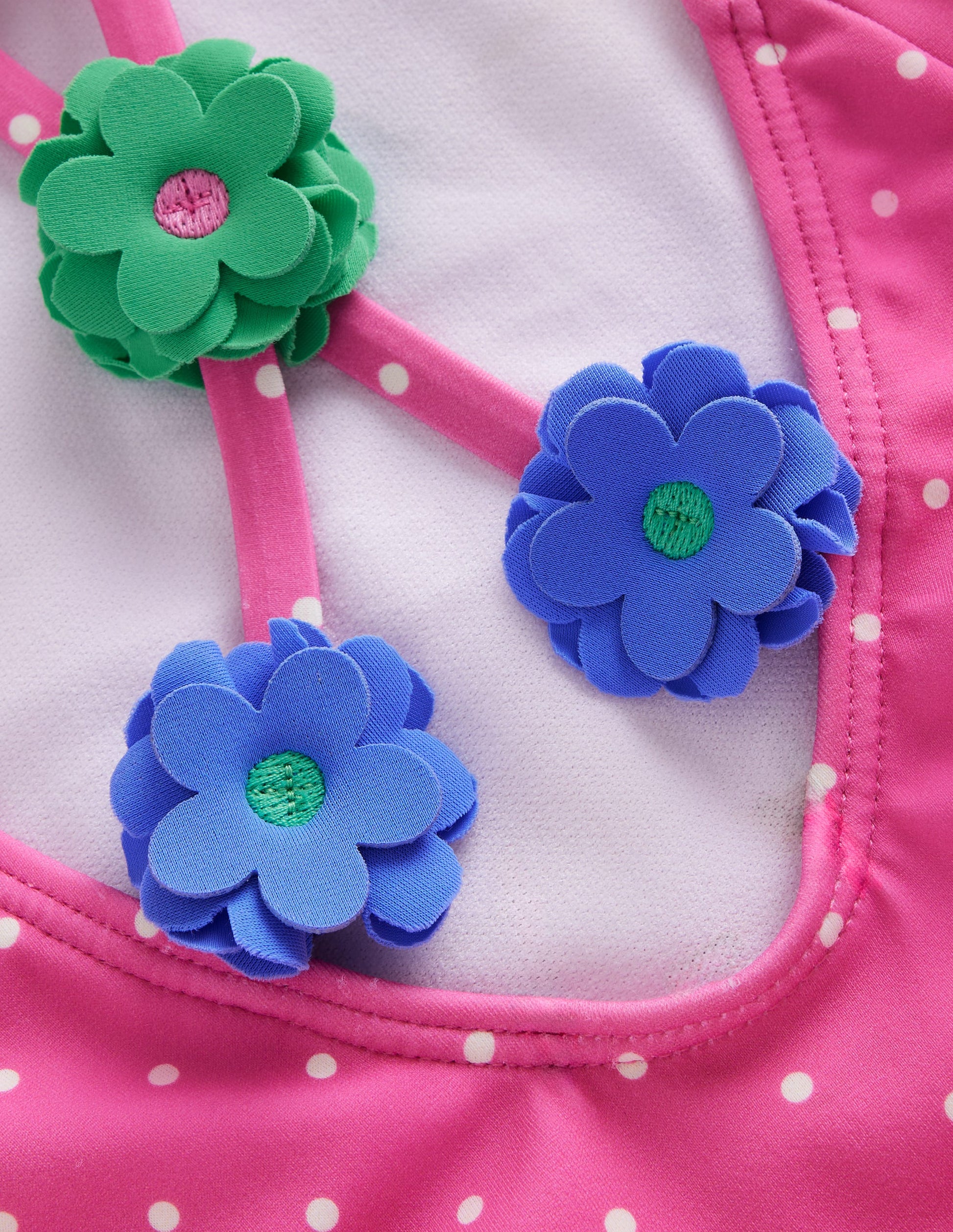 Corsage Strap Swimsuit-Strawberry Pink-3