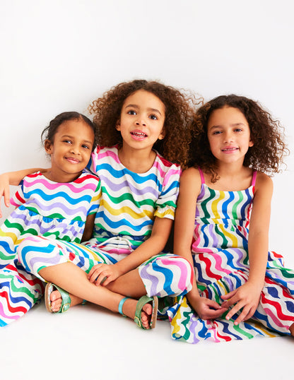 Aurelia Tiered Twirly Dress-Multi Wave