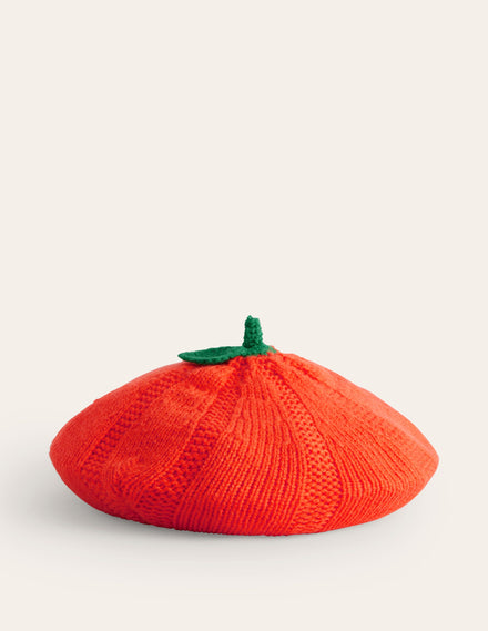Novelty Beret-Orange Pumpkin