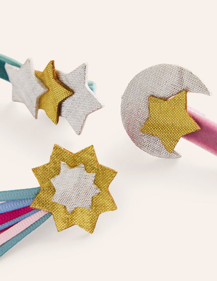 3-pack Hair Clips-Stars
