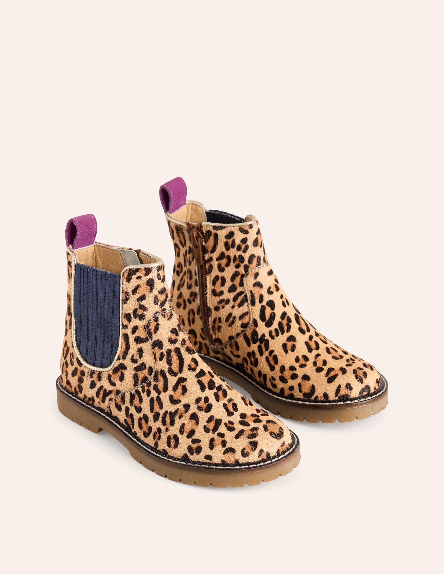 Leather Chelsea Boots-Leopard