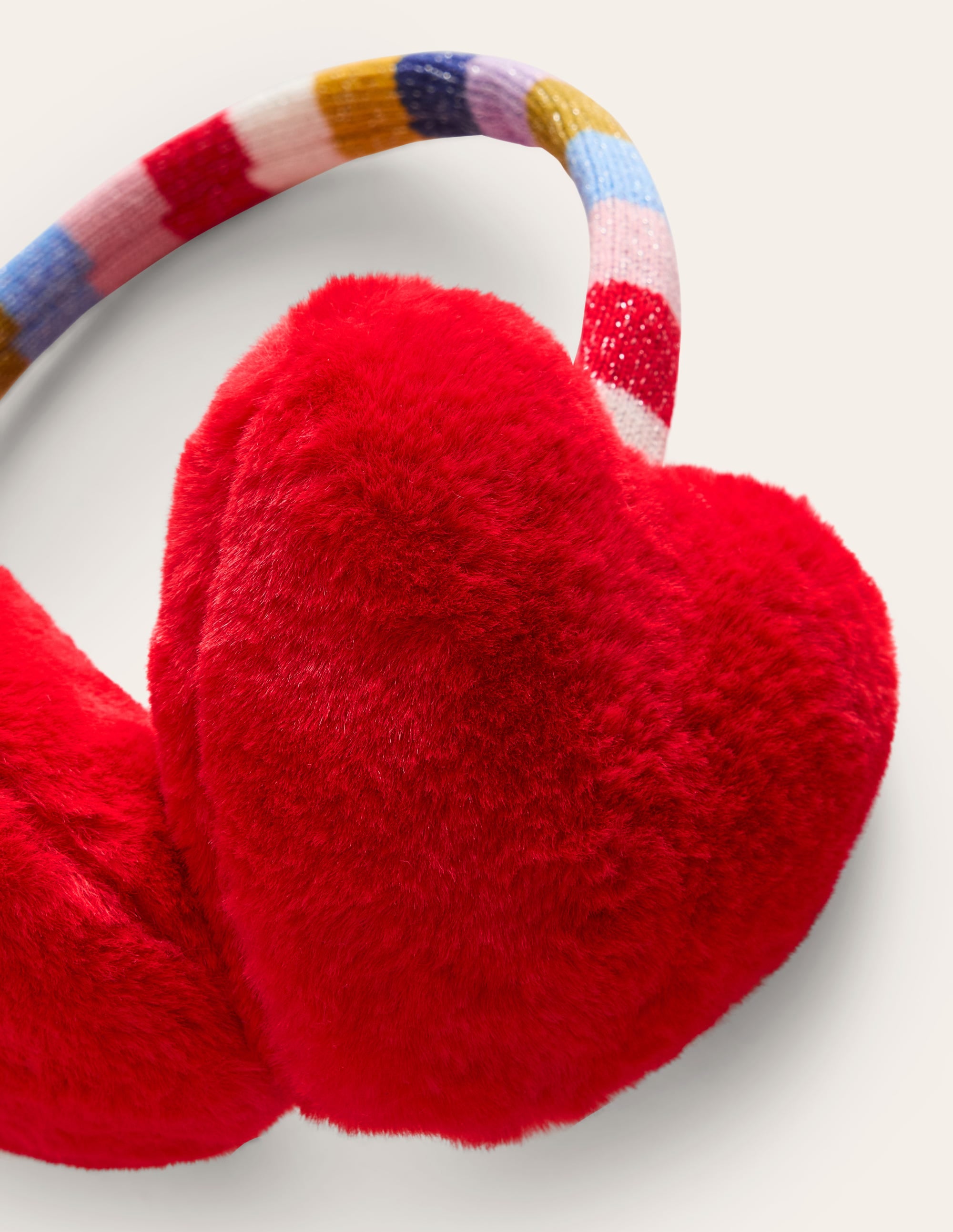 Novelty Ear Muffs-Rainbow Heart - Image 2