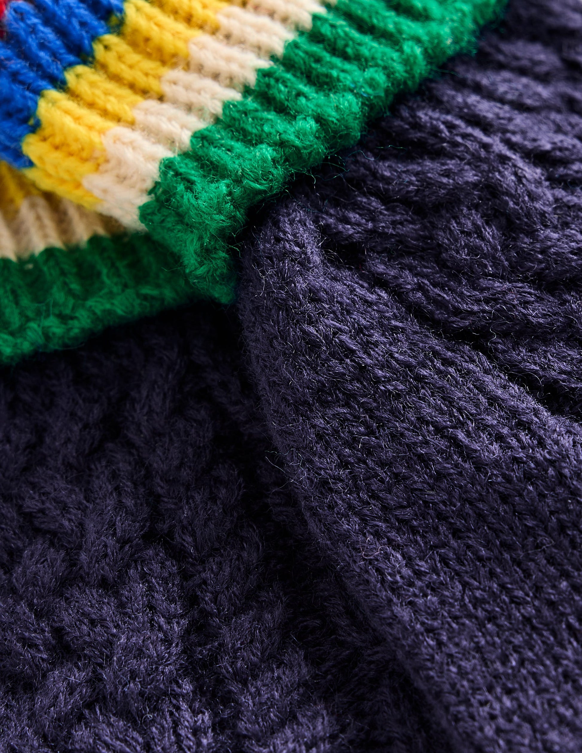 Knitted Gloves-College Navy-2