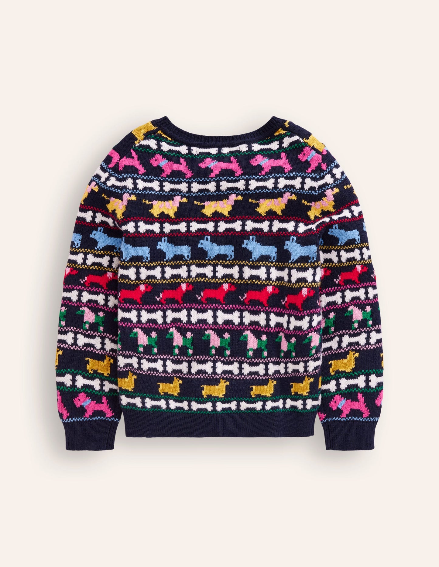 Edie Fair Isle Cardigan-Navy Multi Dogs