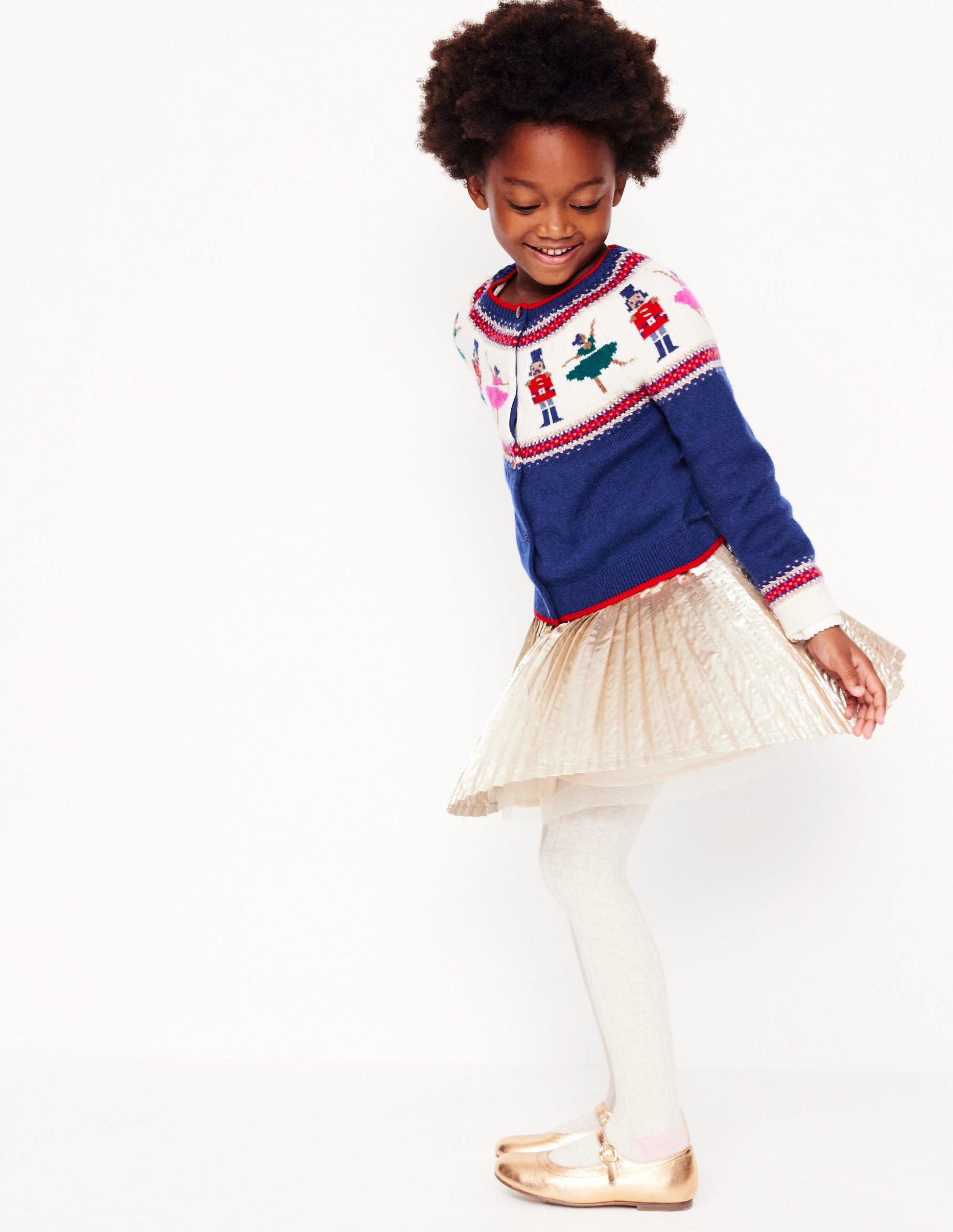 Edie Fair Isle Cardigan-Sapphire Blue Nutcracker-6