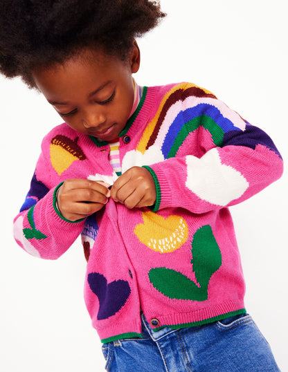 Joyful Cardigan-Tickled Pink-2