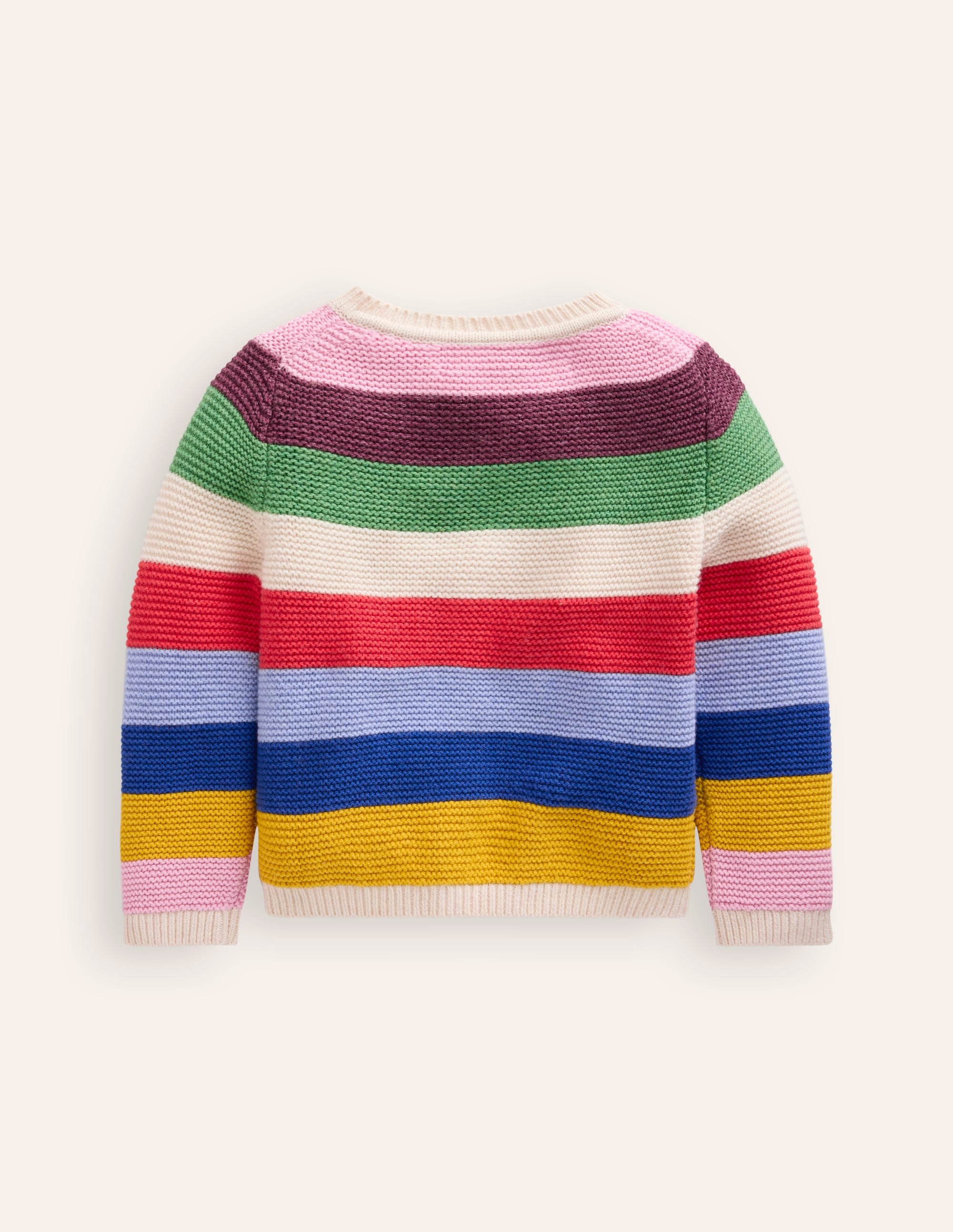 Textured Cardigan-Rainbow Multi Stripe - Image 2