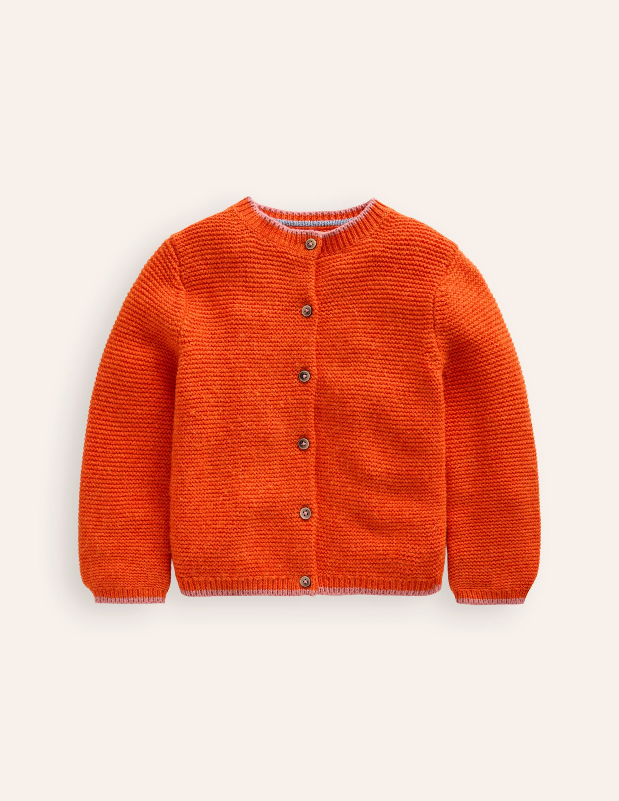 Textured Cardigan-Dark Orange - Image 1