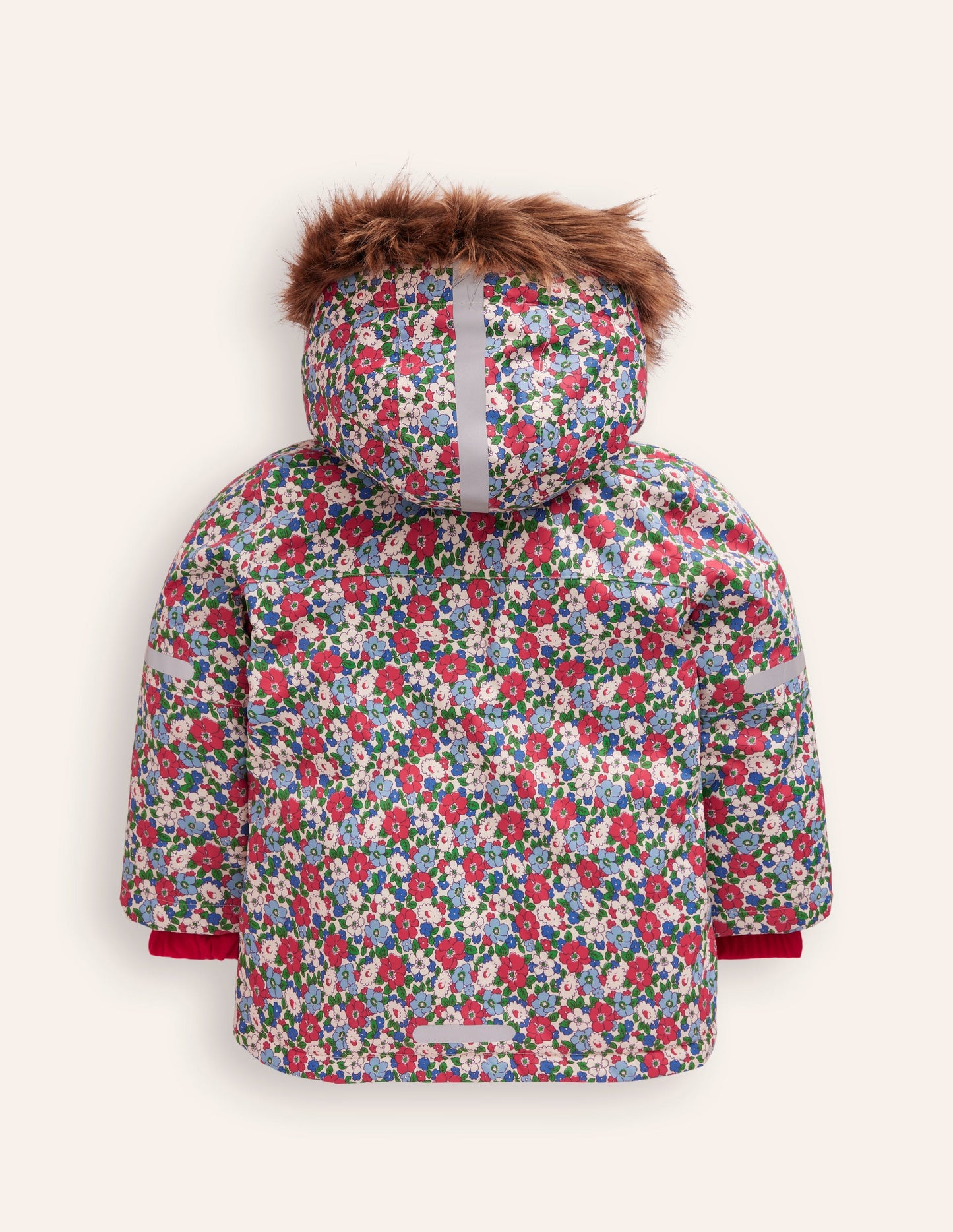 All-Weather Waterproof Coat -Glacier Blue Winter Floral