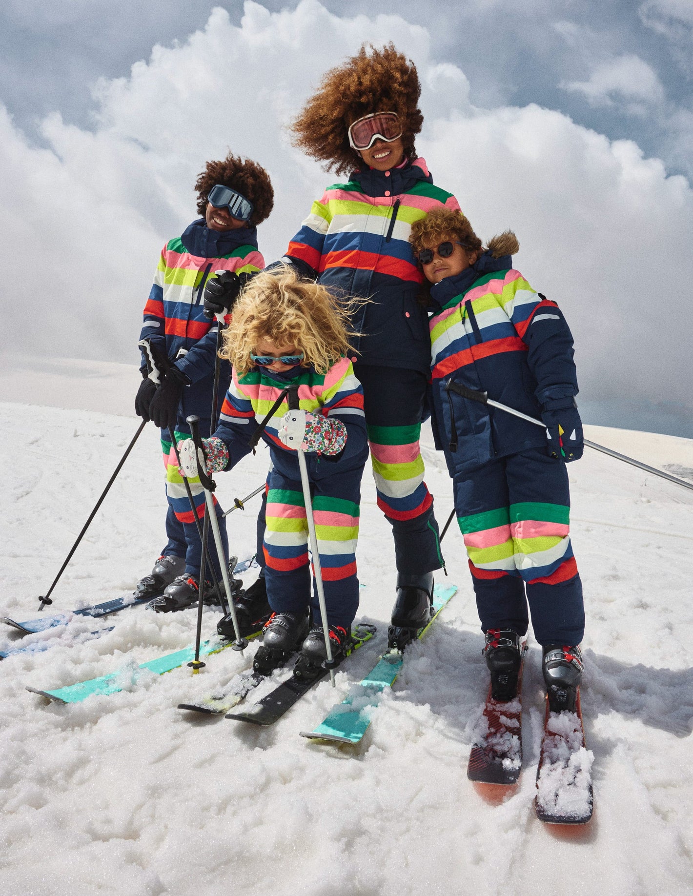 All-Weather Waterproof Coat-Rainbow Stripe