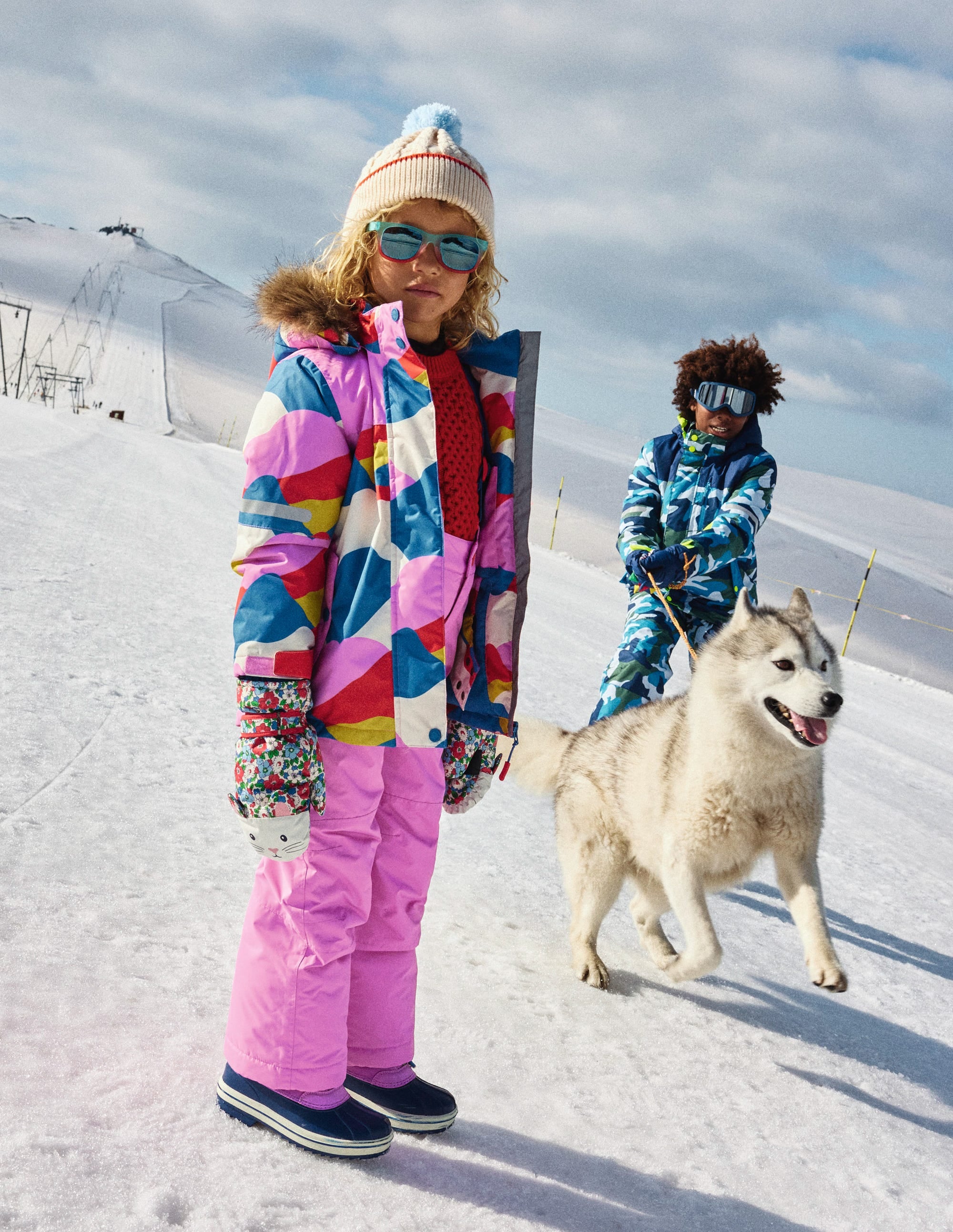 All-Weather Waterproof Coat-Cosmos Pink Ski Camo - Image 6