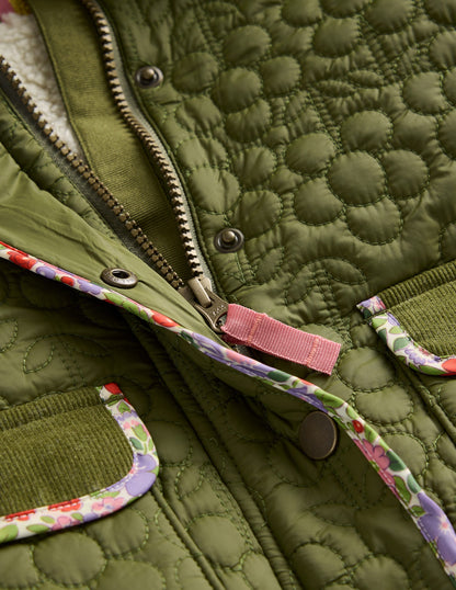 Classic Quilted Jacket-Woodland Moss Green-3