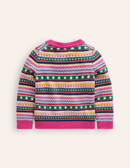 Eleanor Fair Isle Jumper-Multi Texture