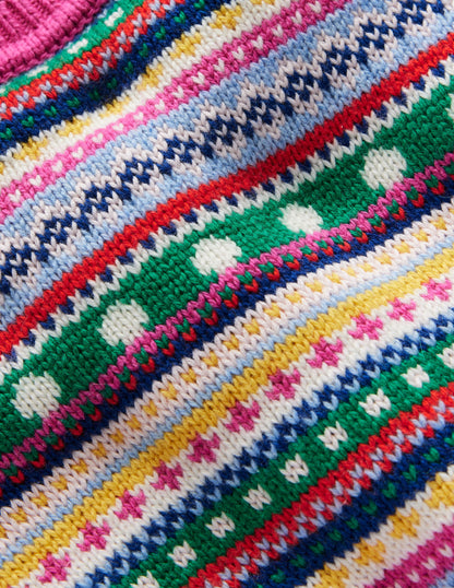 Eleanor Fair Isle Jumper-Multi Texture