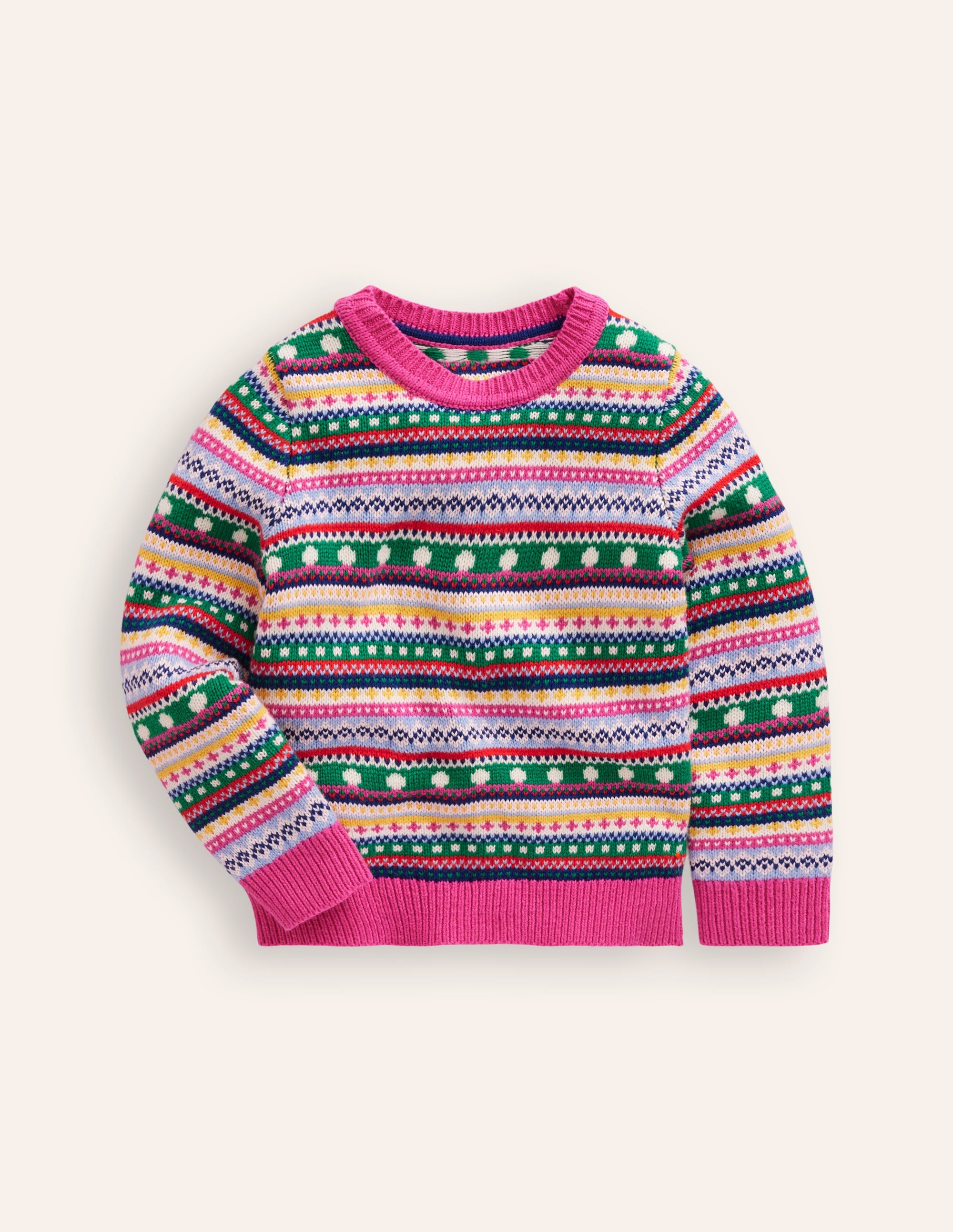 Eleanor Fair Isle Jumper-Multi Texture - Image 5