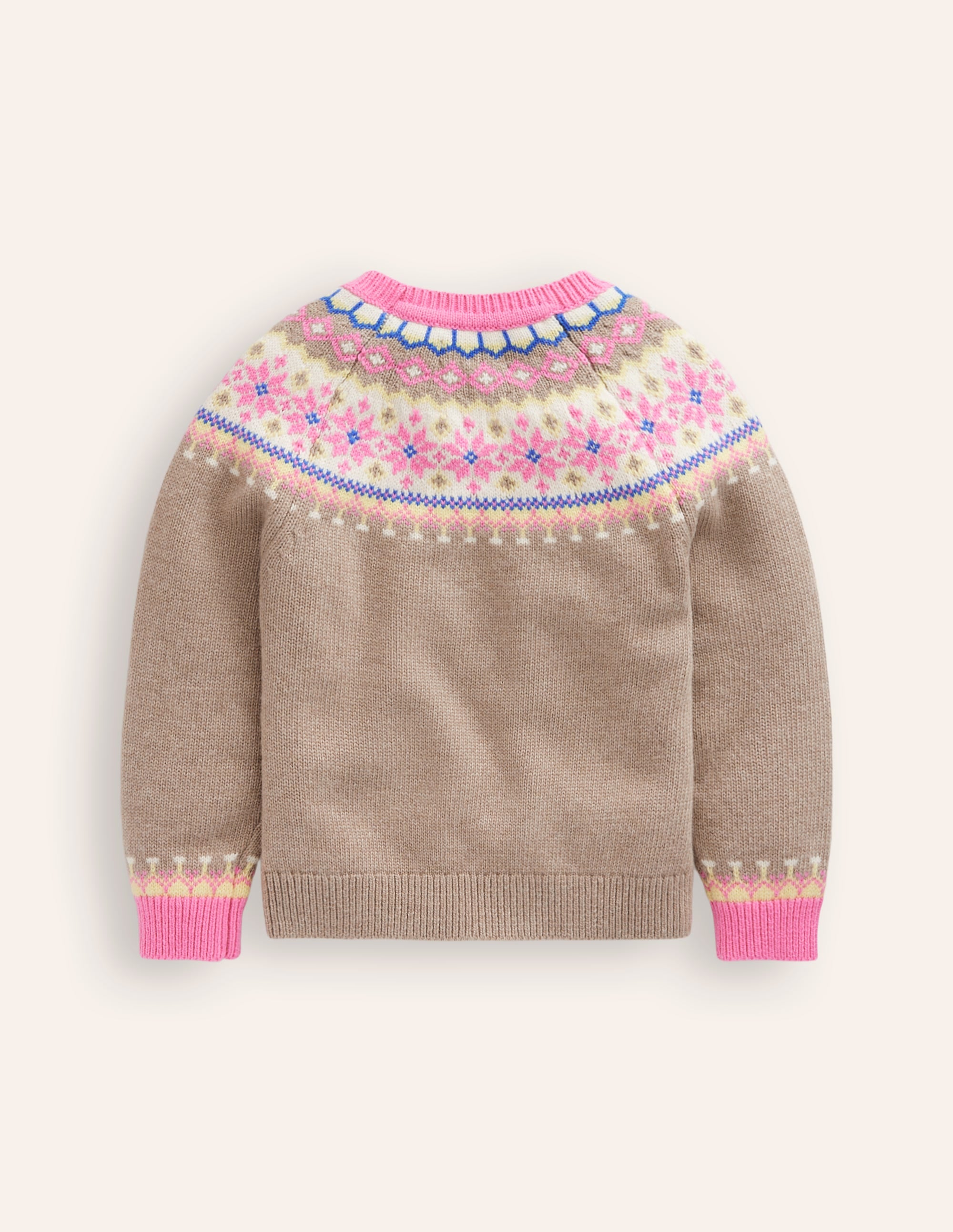 Eleanor Fair Isle Jumper-Camel - Image 2