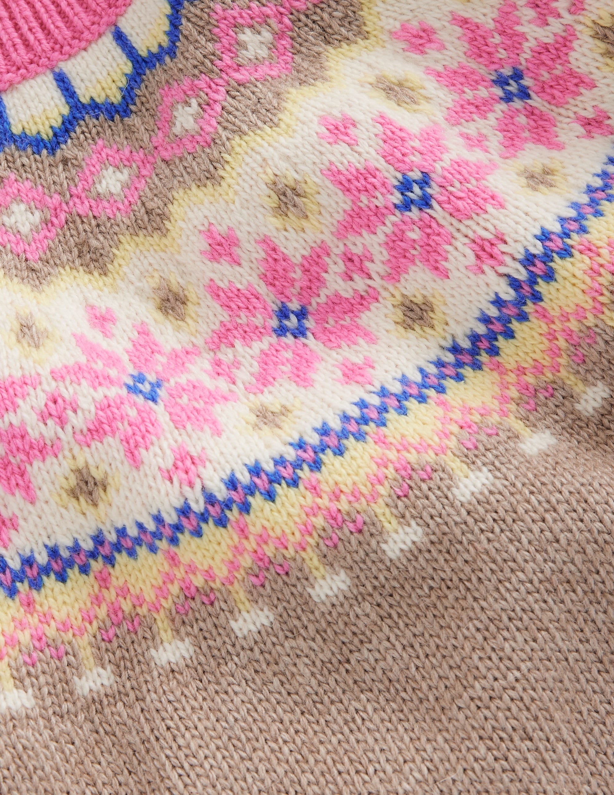 Eleanor Fair Isle Jumper-Camel - Image 3