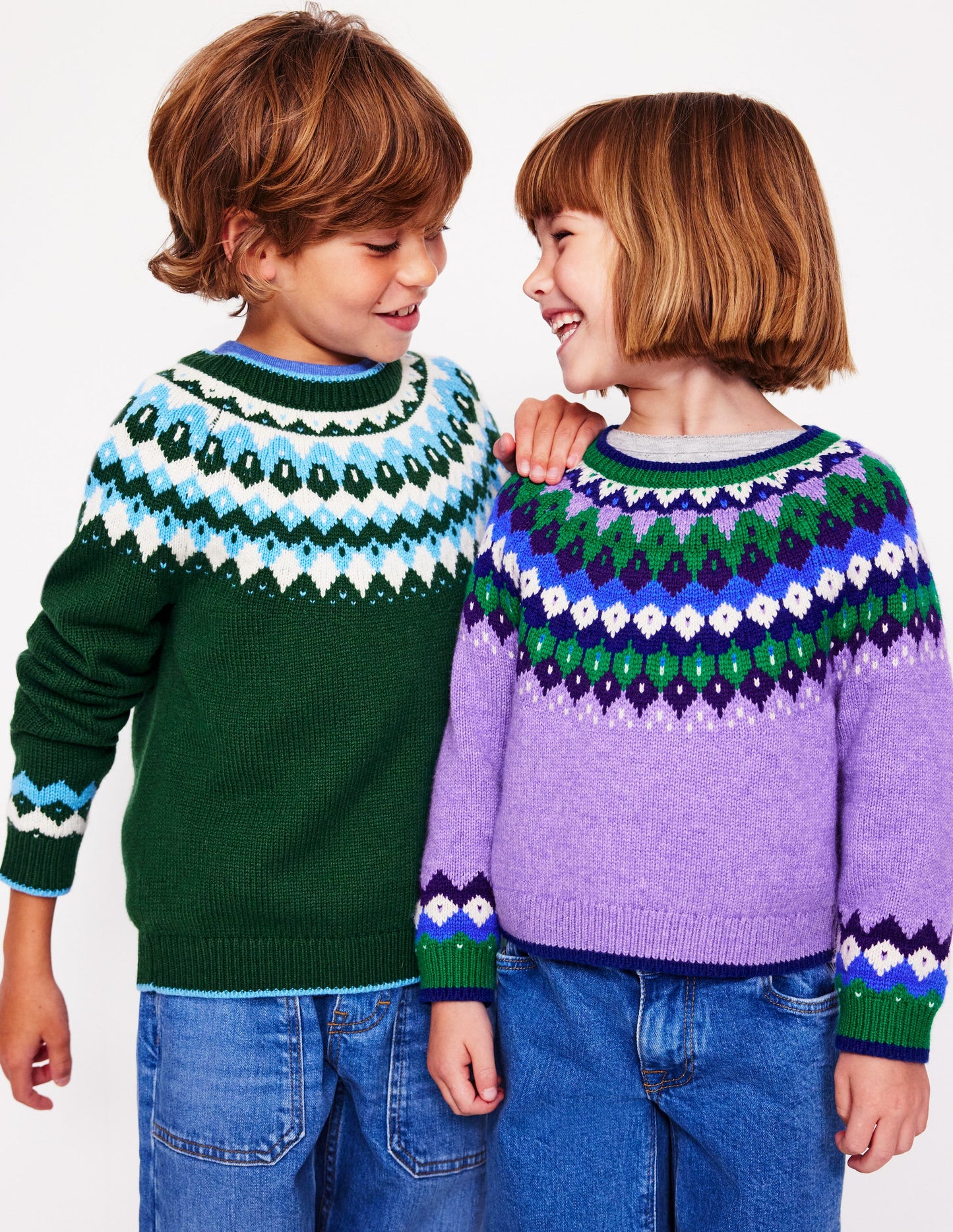 Eleanor Fair Isle Jumper-Aster Purple