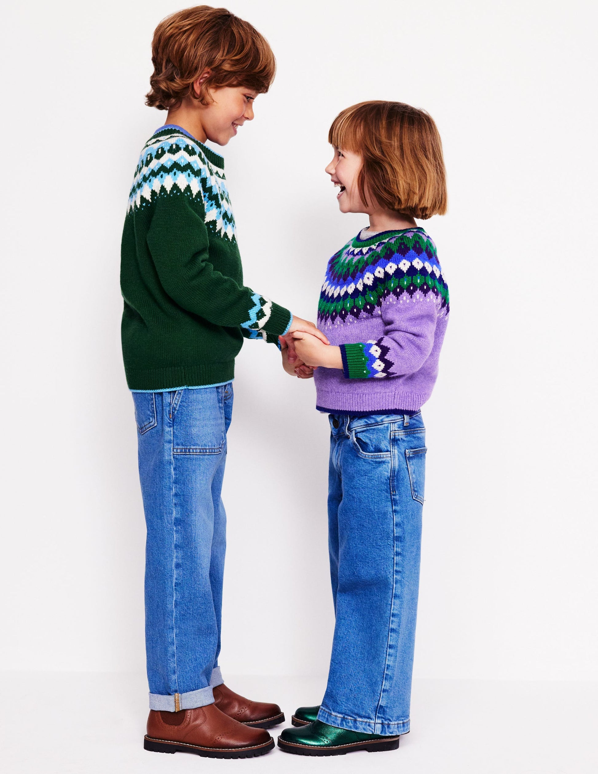 Eleanor Fair Isle Jumper-Aster Purple-11