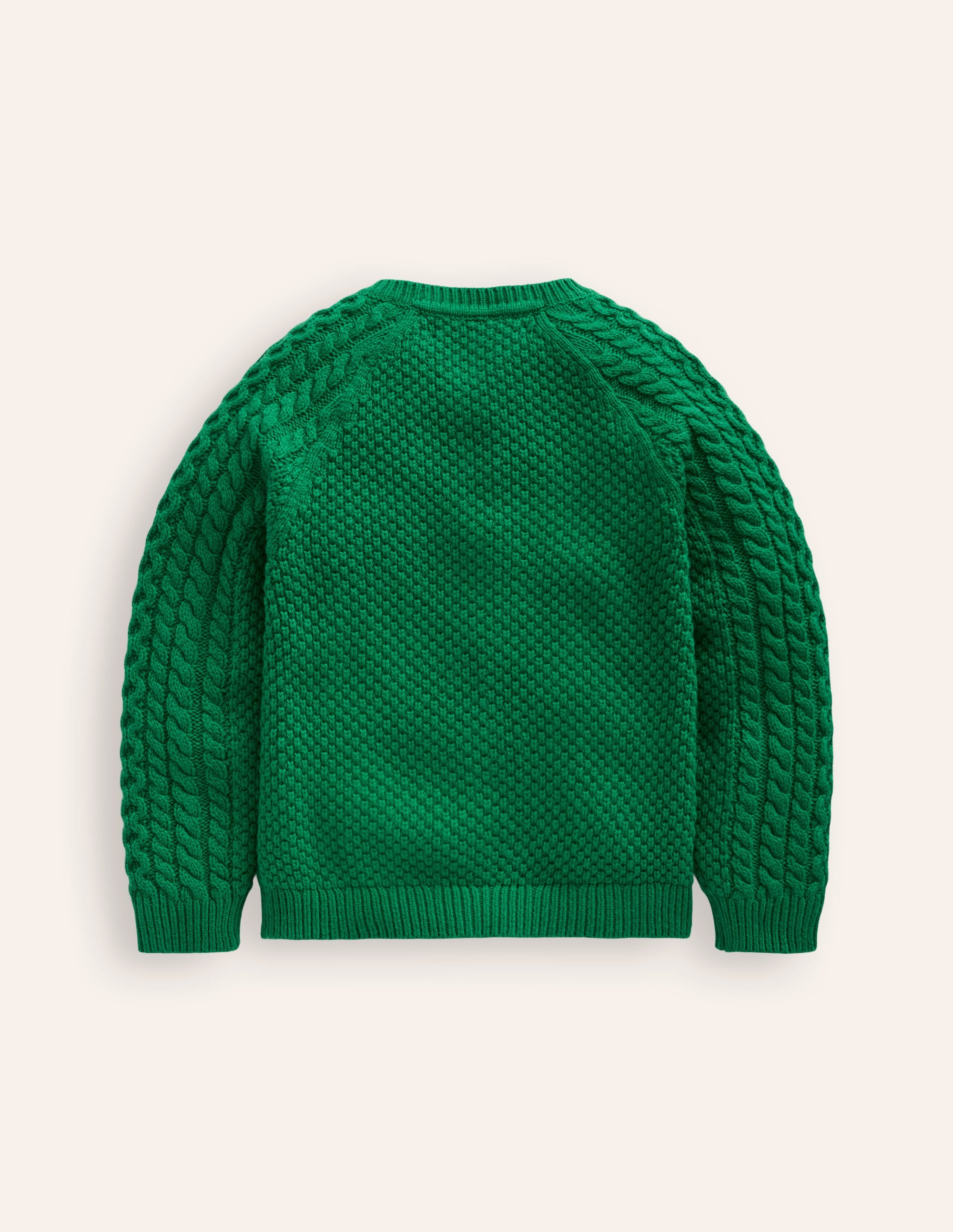 Cable Cardigan-Deep Green - Image 2