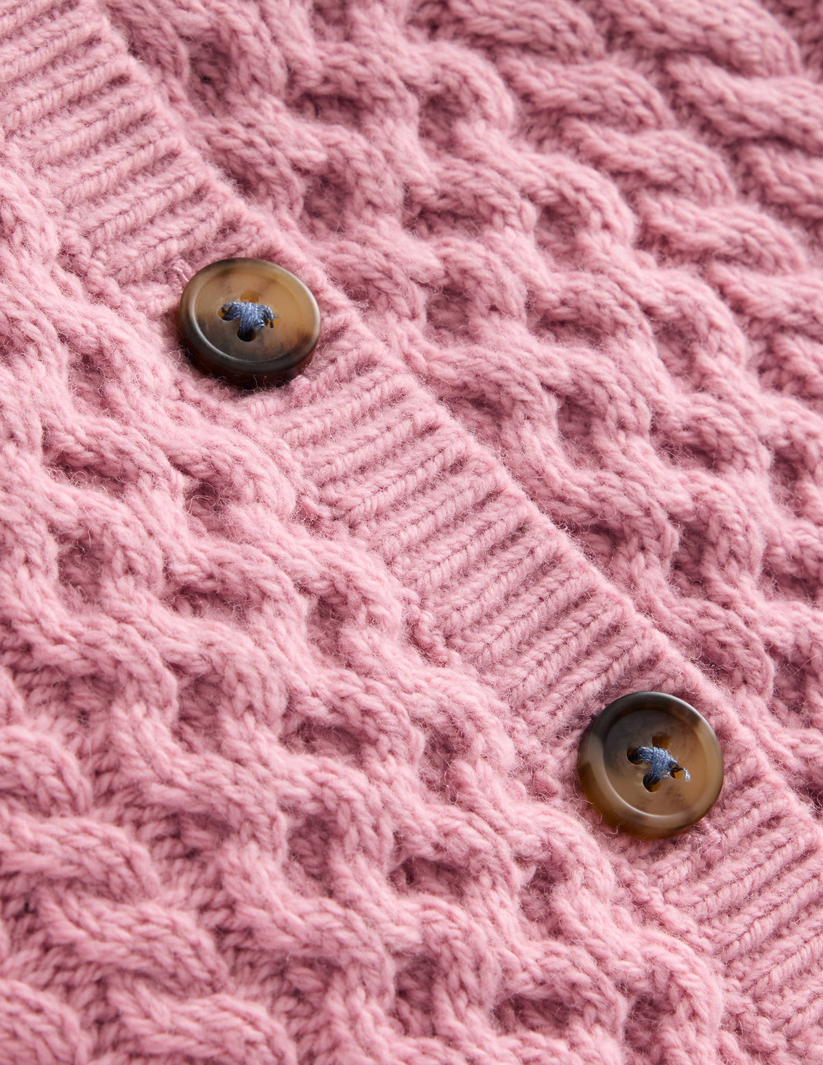 Cable Cardigan-Vintage Pink - Image 3