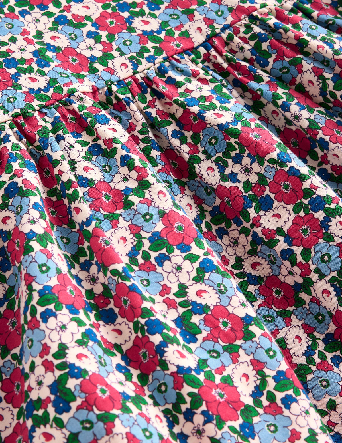 Long-Sleeved Fun Jersey Dress-Glacier Blue Winter Floral - Image 3