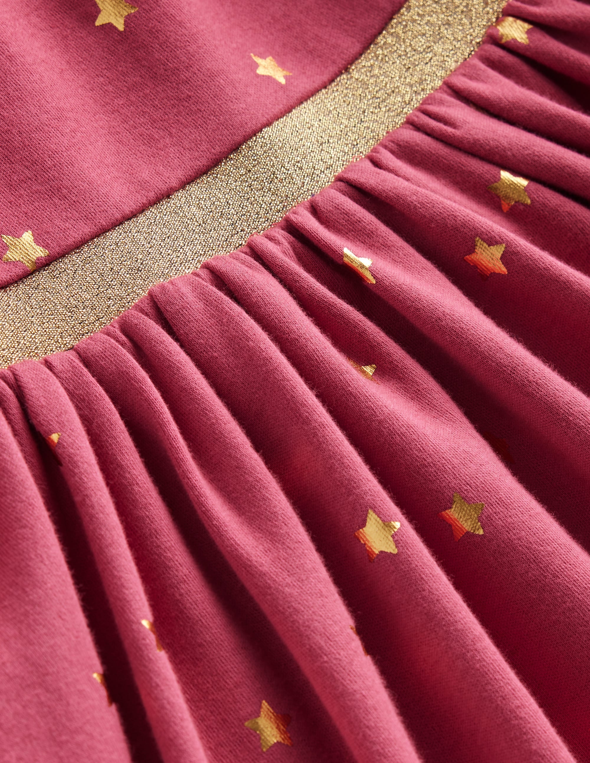 Mabel Twirly Ballerina Dress-Rose Petal Pink Foil Stars - Image 3