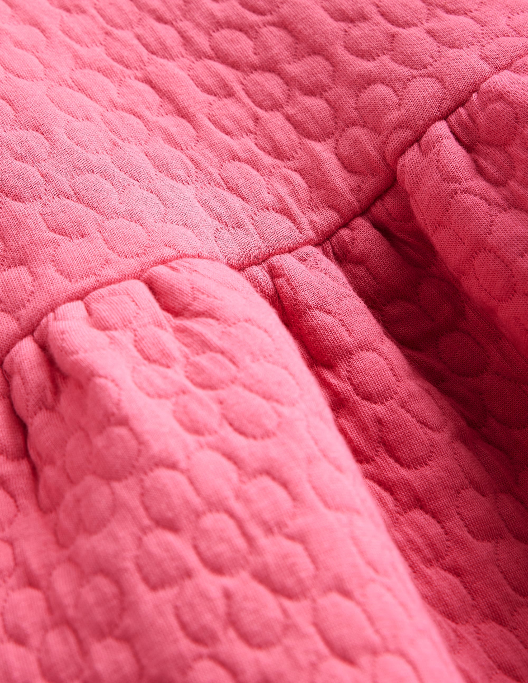 Flower Jacquard Sweat Dress-Rose Petal Pink - Image 3