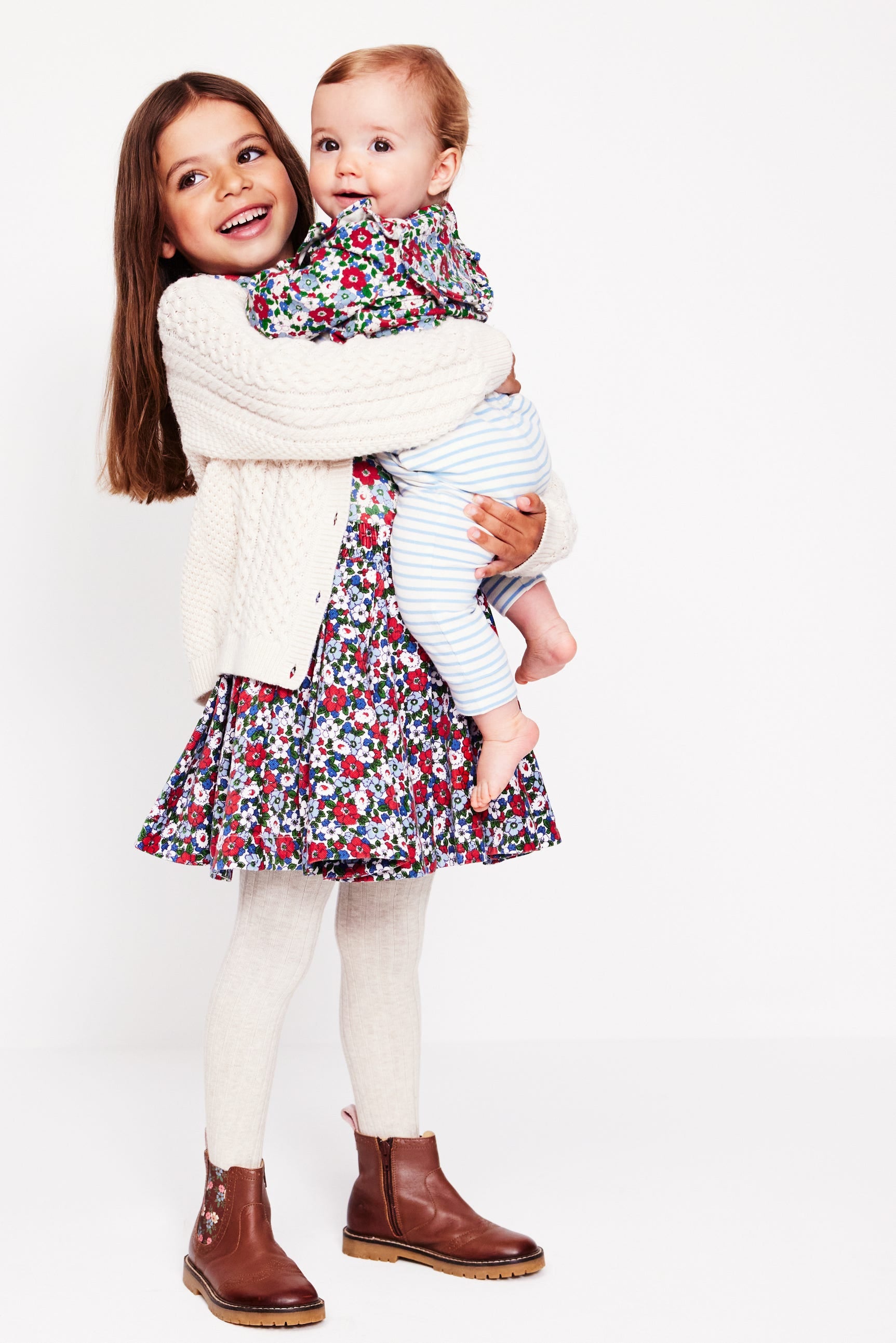 Super Soft Roll Neck Top-Glacier Blue Winter Floral - Image 5
