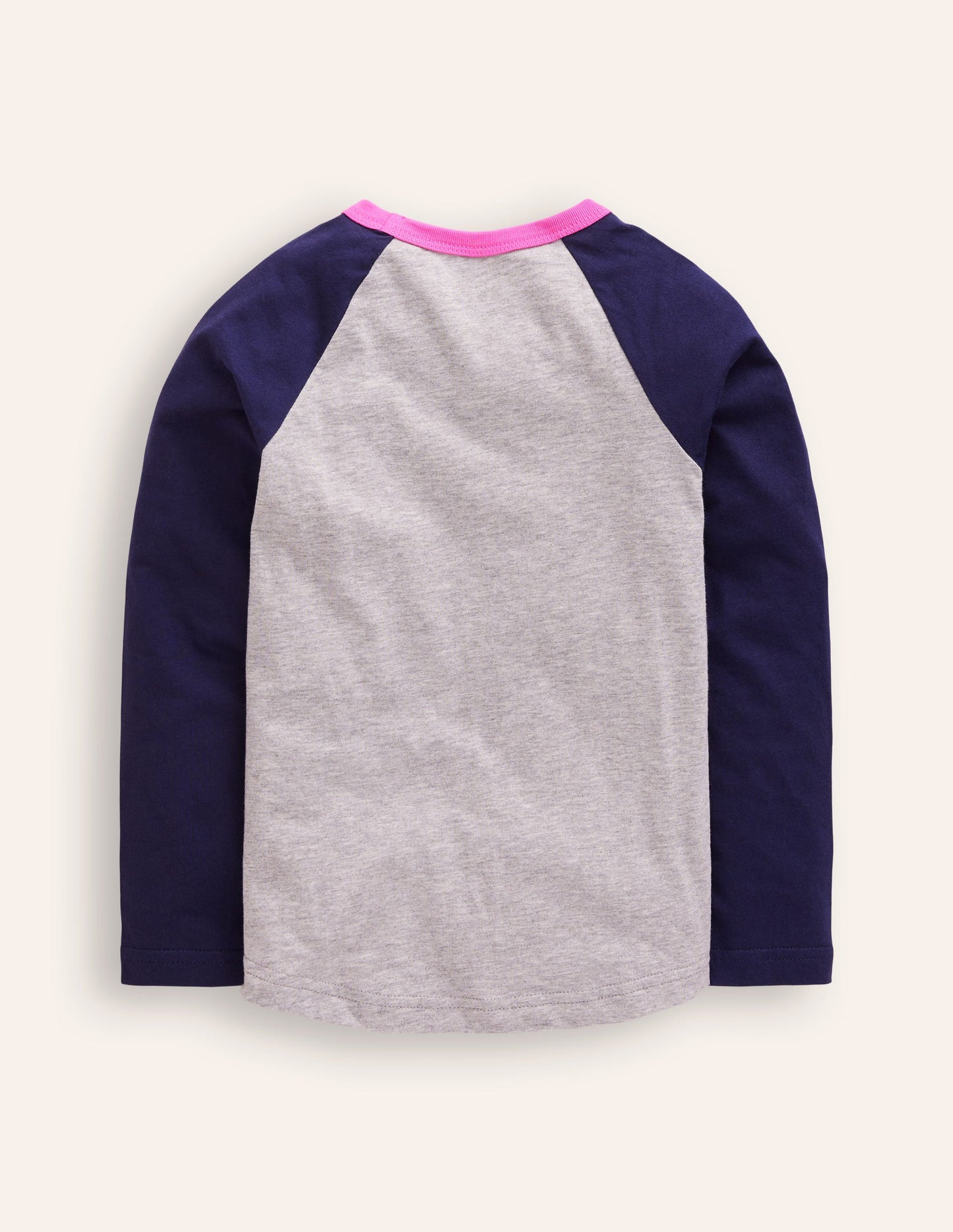 Colourblock Raglan T-shirt-College Navy/Grey Marl Stars