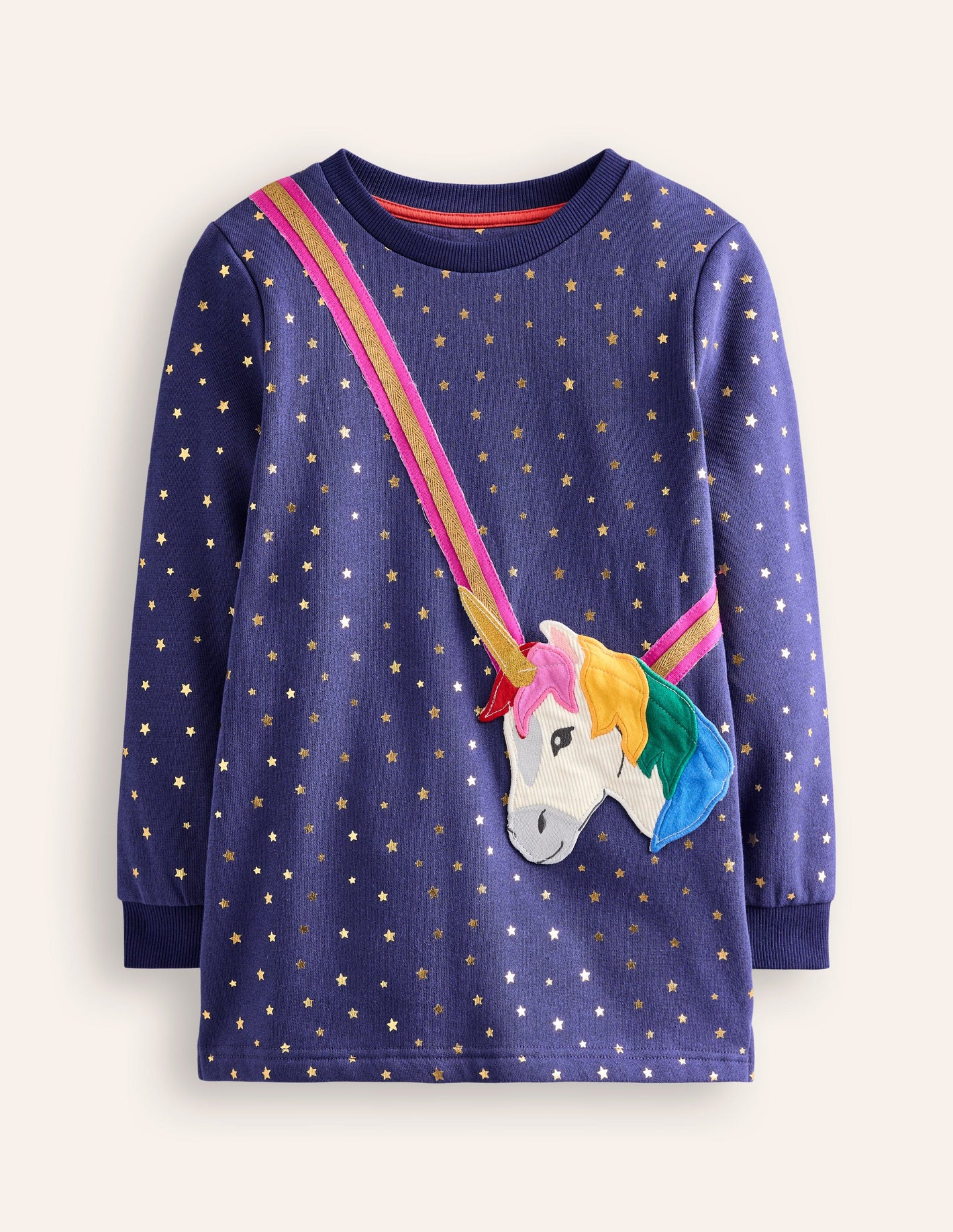 Appliqué Bag Tunic-Starboard Blue Unicorn