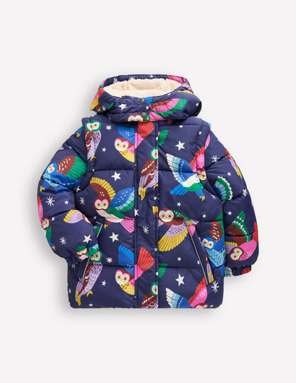 2-in-1 Padded Coat-College Navy Owls