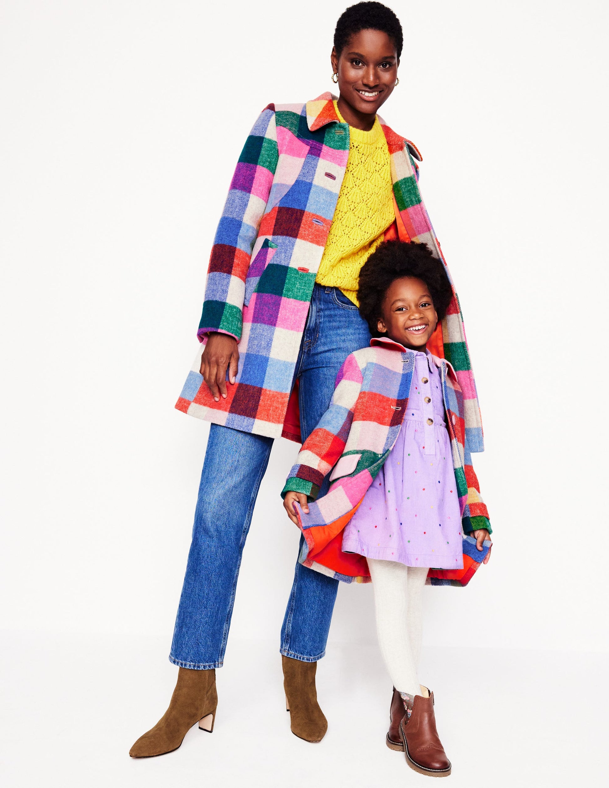 Wonderful Wool Blended Coat-Multi Gingham-10