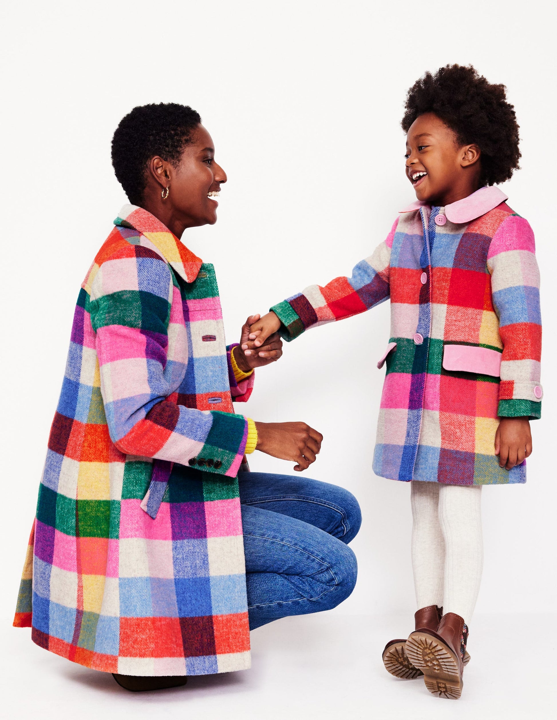 Wonderful Wool Blended Coat-Multi Gingham-11