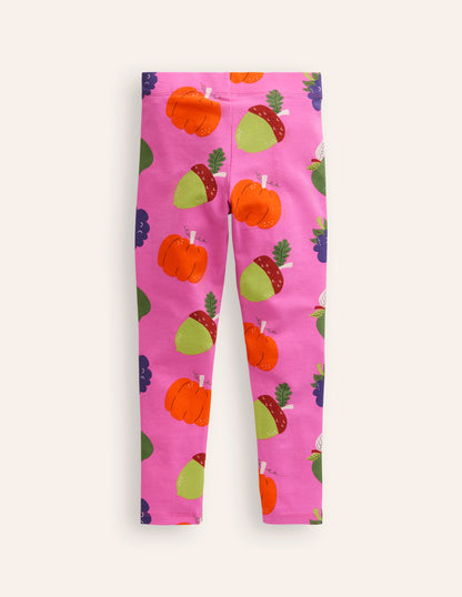 Fun Leggings-Cosmos Pink Strawberry Patch