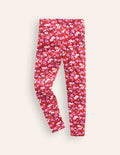 Everyday Fun Leggings-Brilliant Red Festive Flower