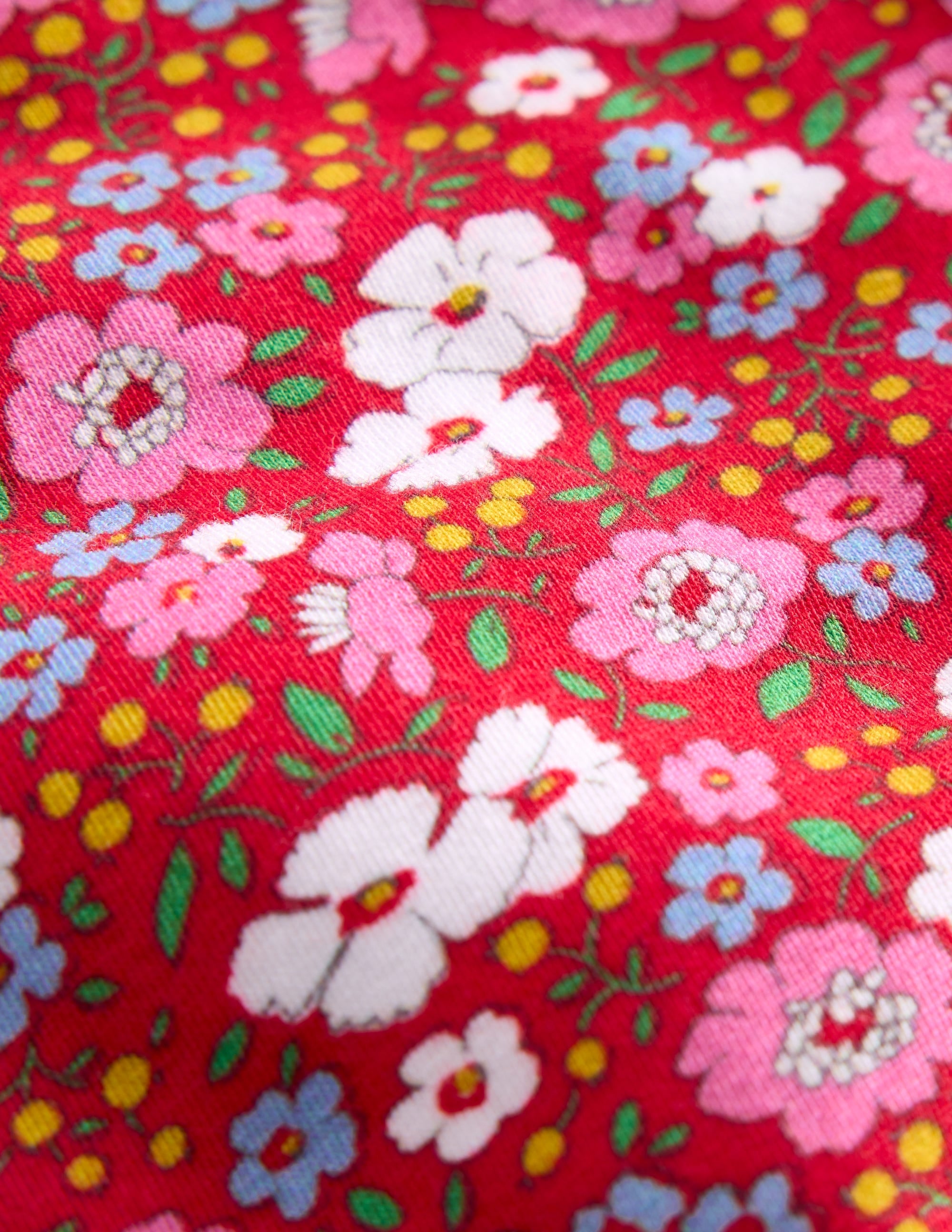 Everyday Fun Leggings-Brilliant Red Festive Flower - Image 3