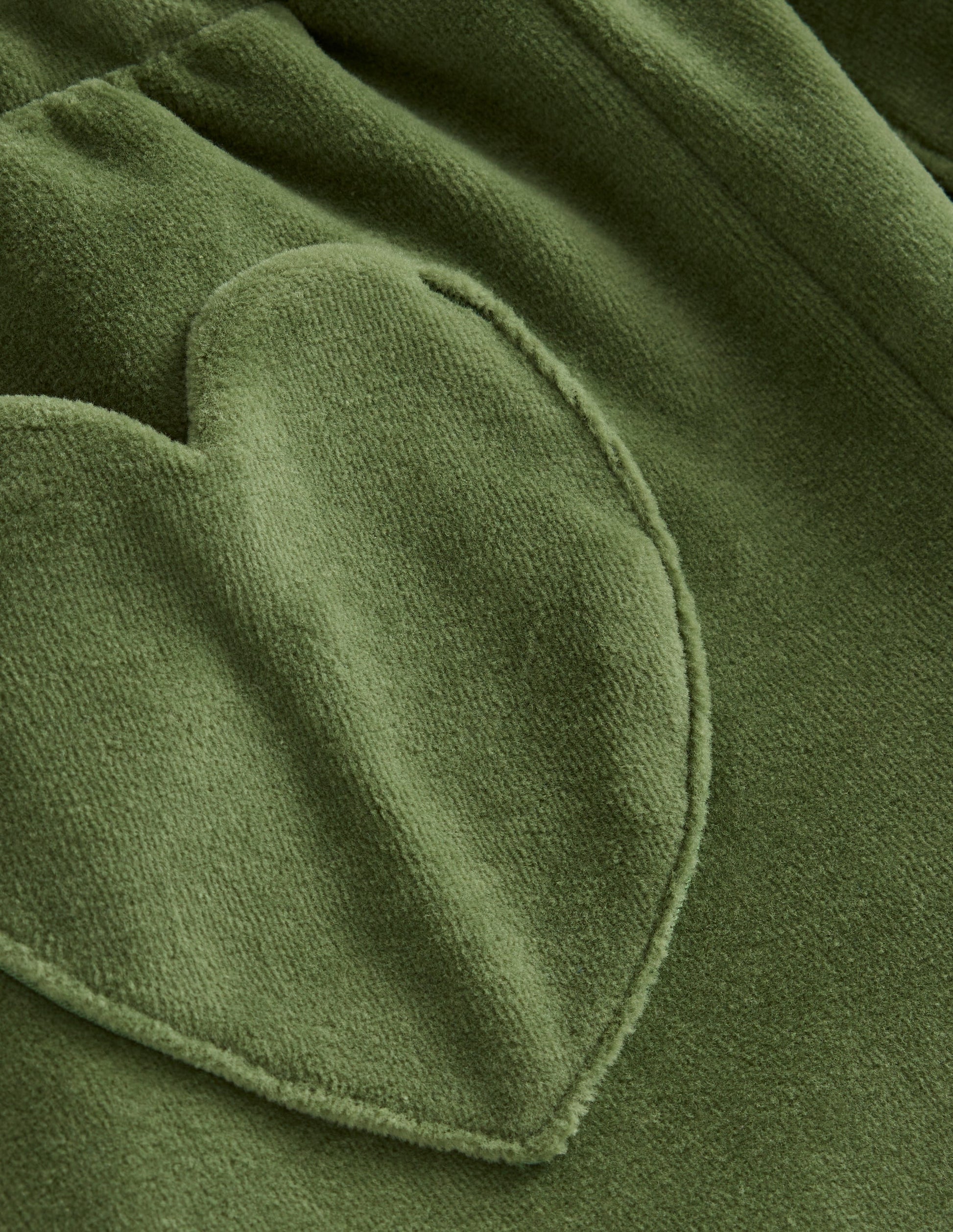 Heart Pocket Velour Jogger-Safari Green-3