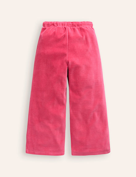 Heart Pocket Velour Jogger-Vintage Pink