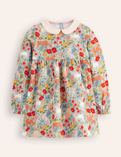 Collared Tunic-Blue Pony Floral