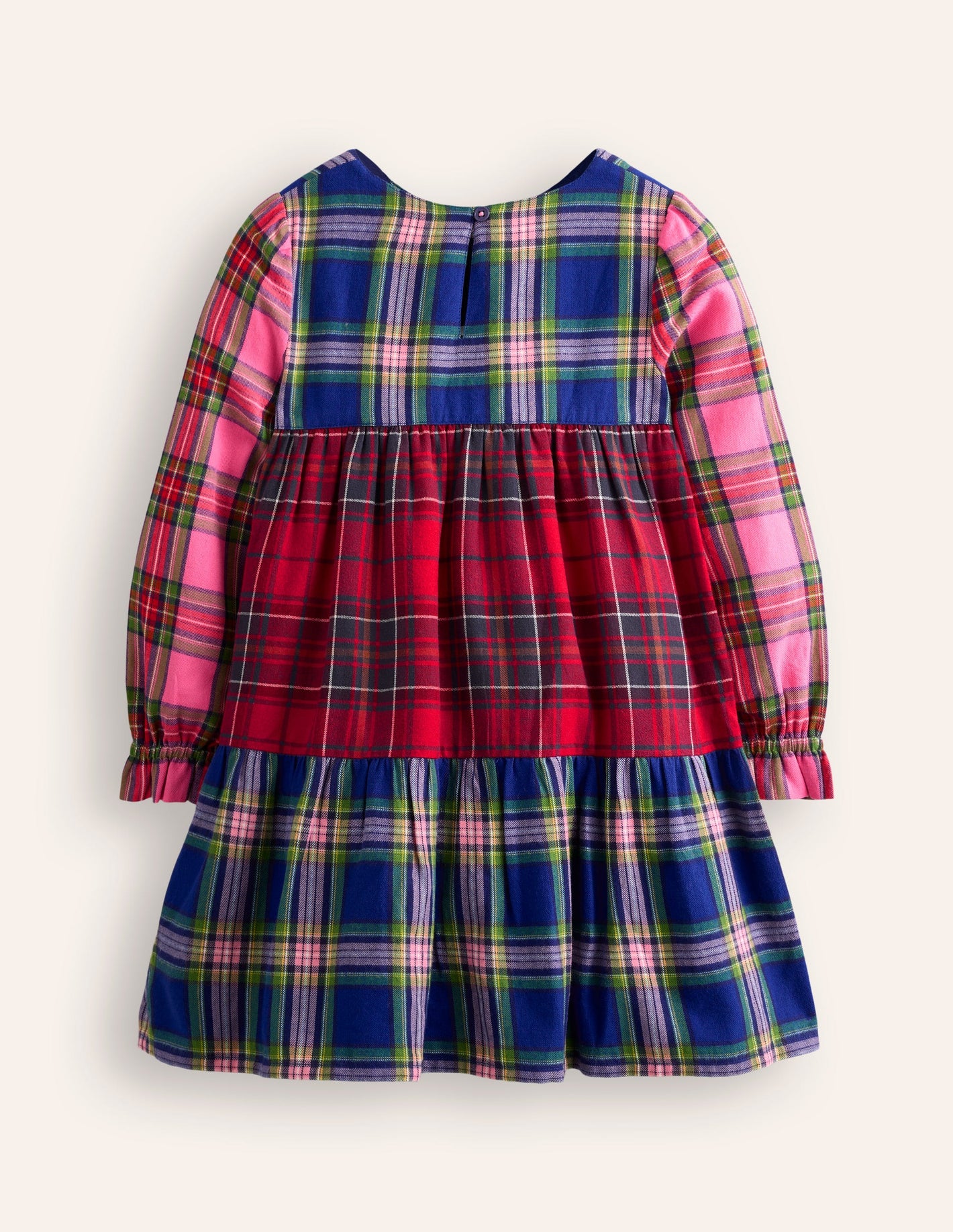 Betsy Tiered Twirly Dress-Tartan Hotchpotch