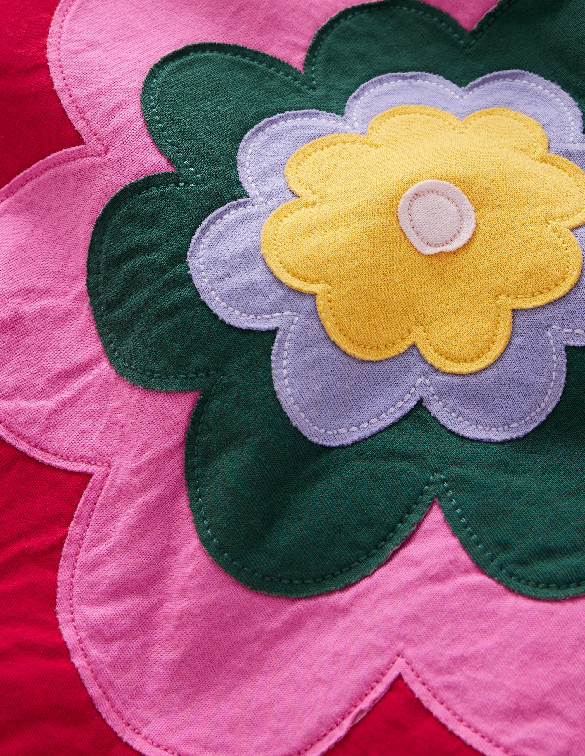 Appliqué Sweatshirt-Sapphire Blue Flower - Image 3