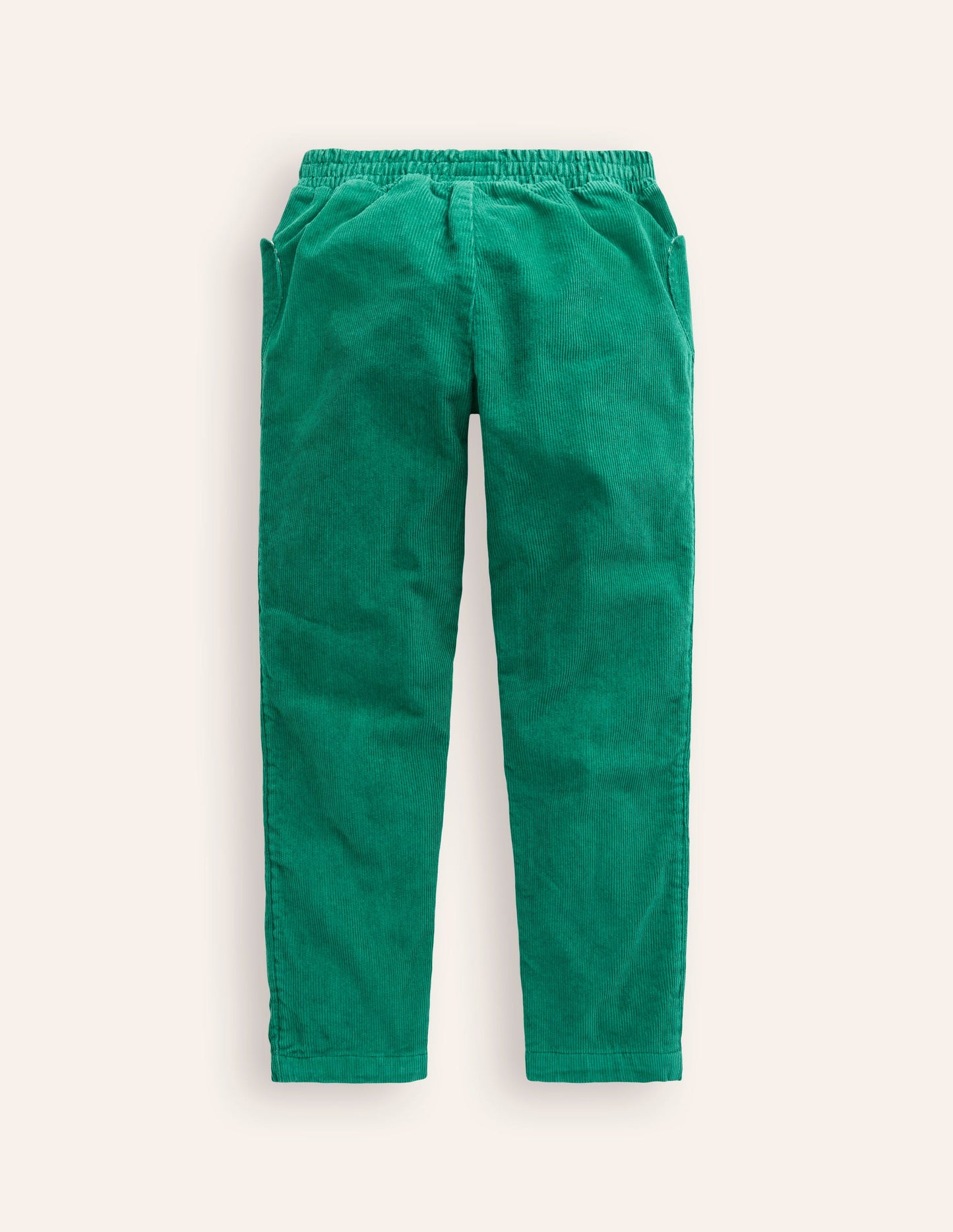 Lined Cord Pull-On Trousers-Alpine Green