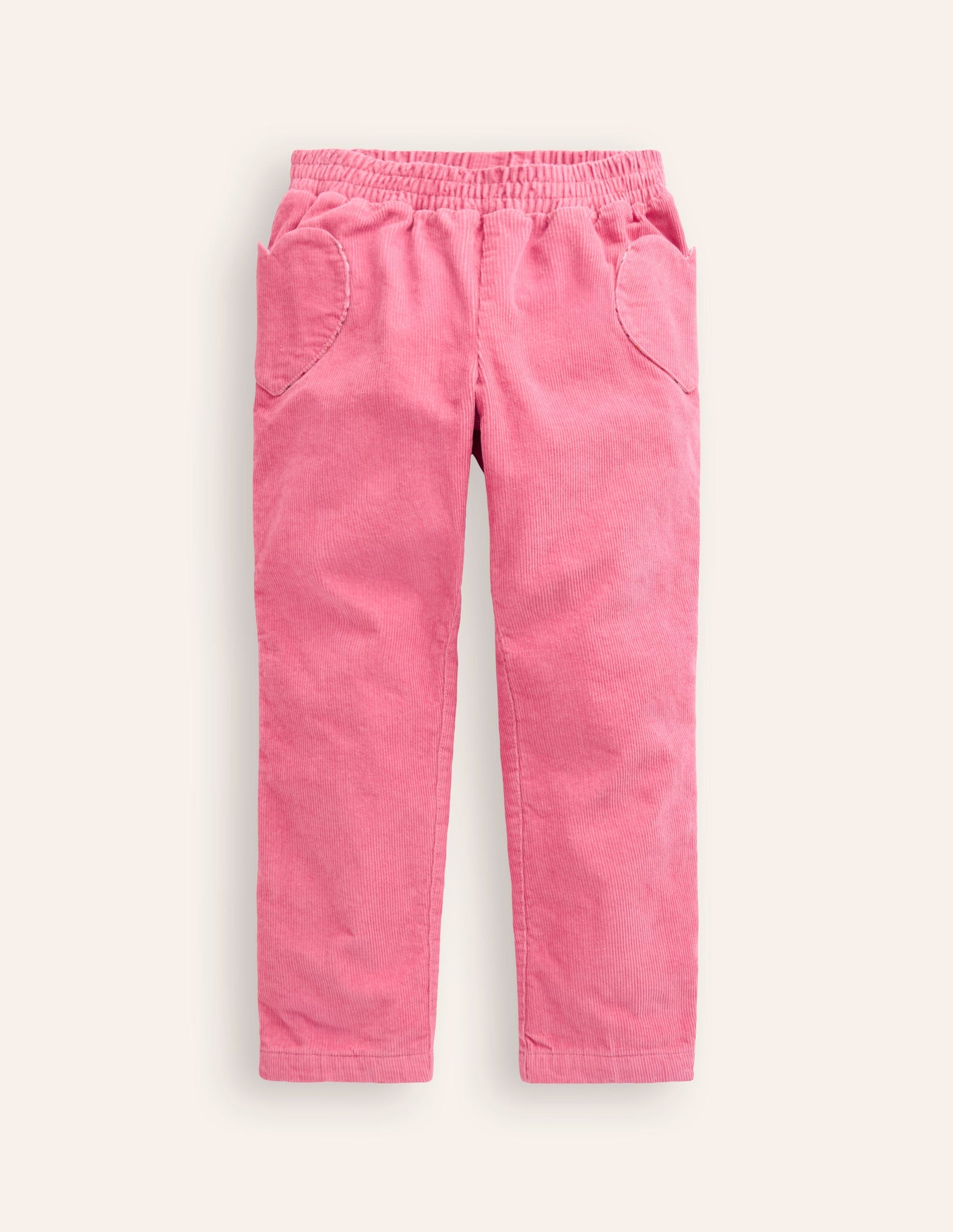 Lined Cord Pull-On Trousers-Rapture Rose Pink