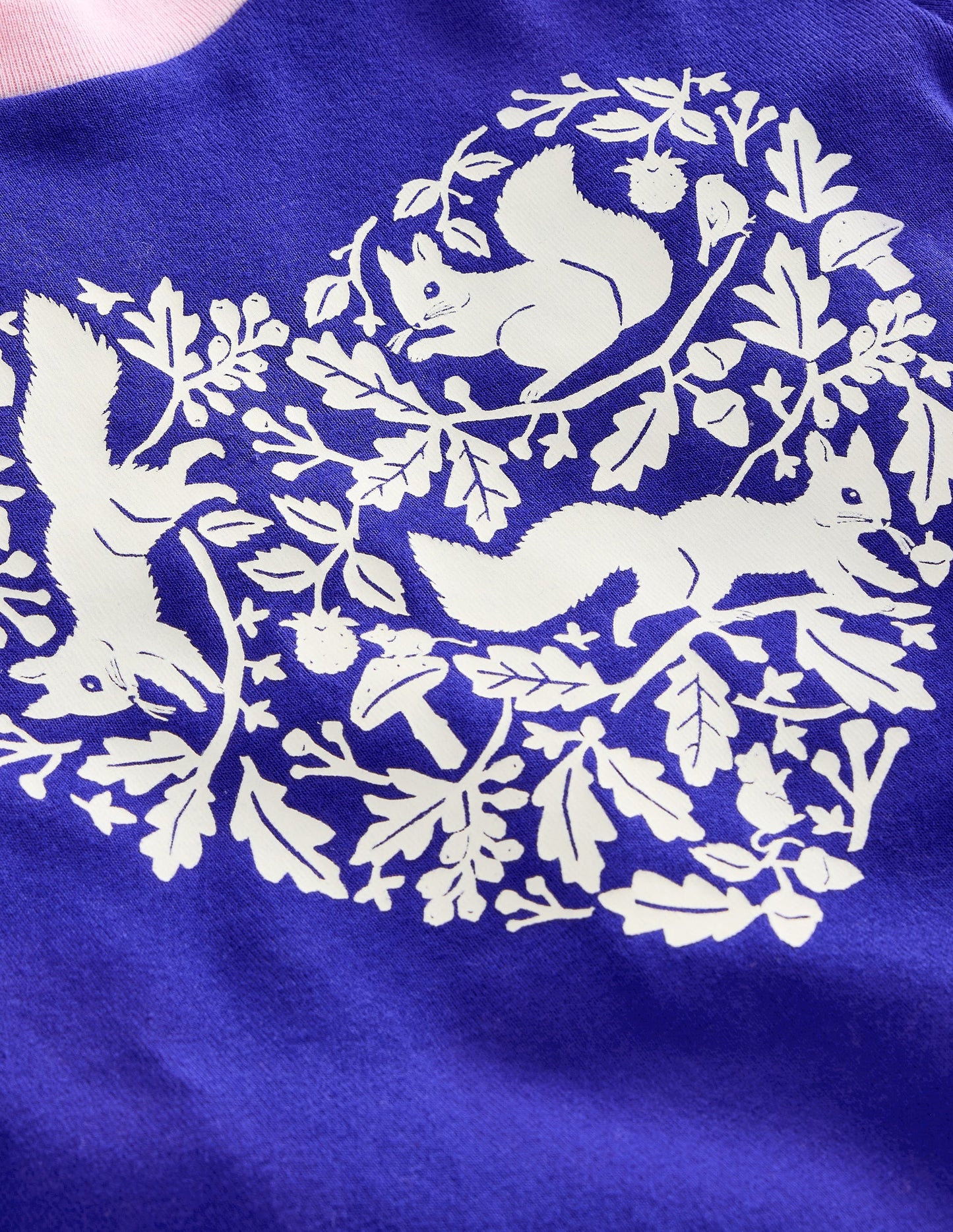 Snug Long John Pyjamas-Sapphire Blue Squirrel