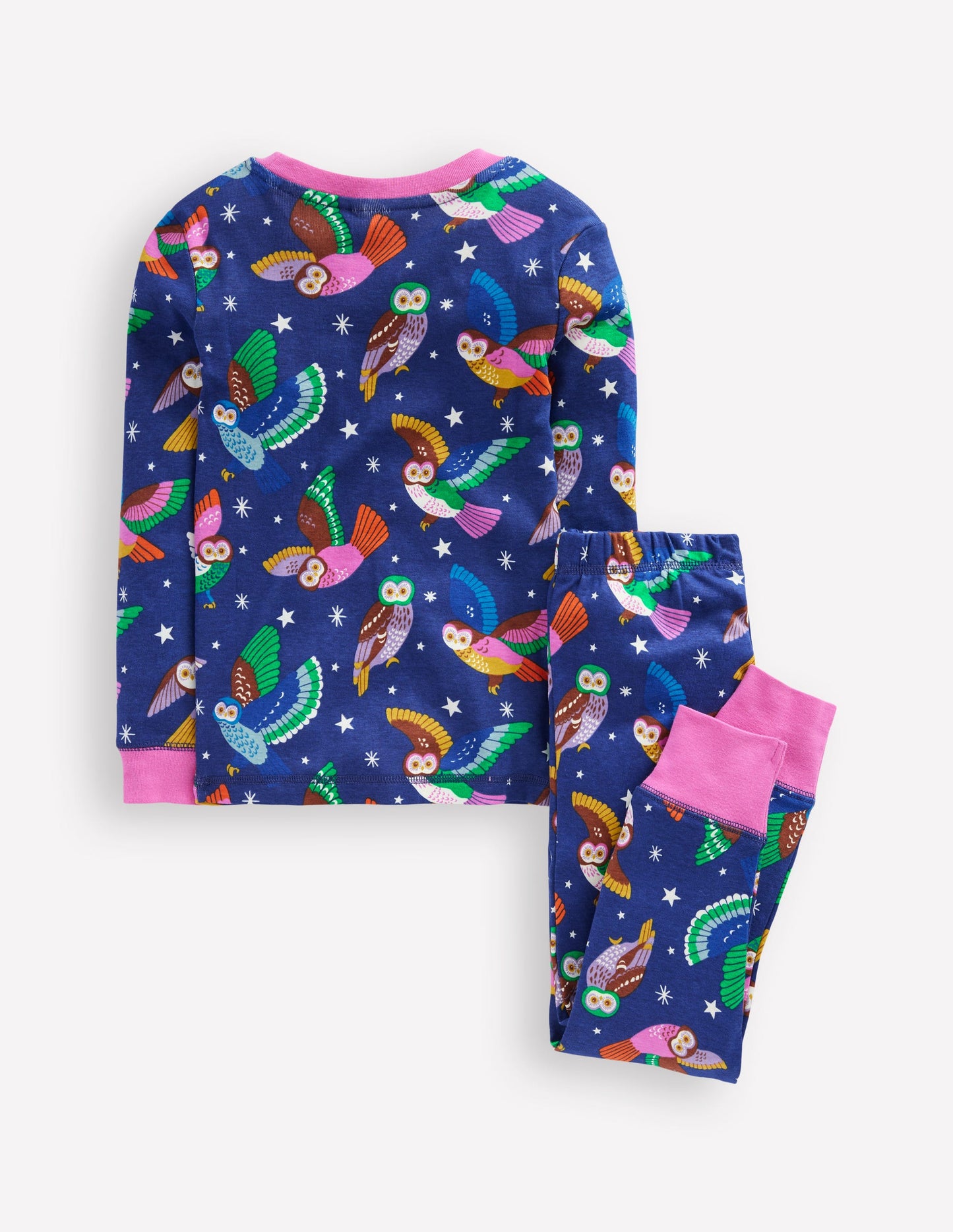 Snug Glow-In-The-Dark Pyjamas-Starboard Blue Owls