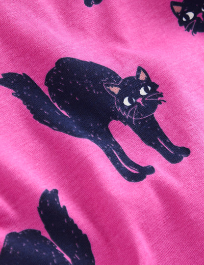 Snug Glow-In-The-Dark Pyjamas-Tickled Pink Cats