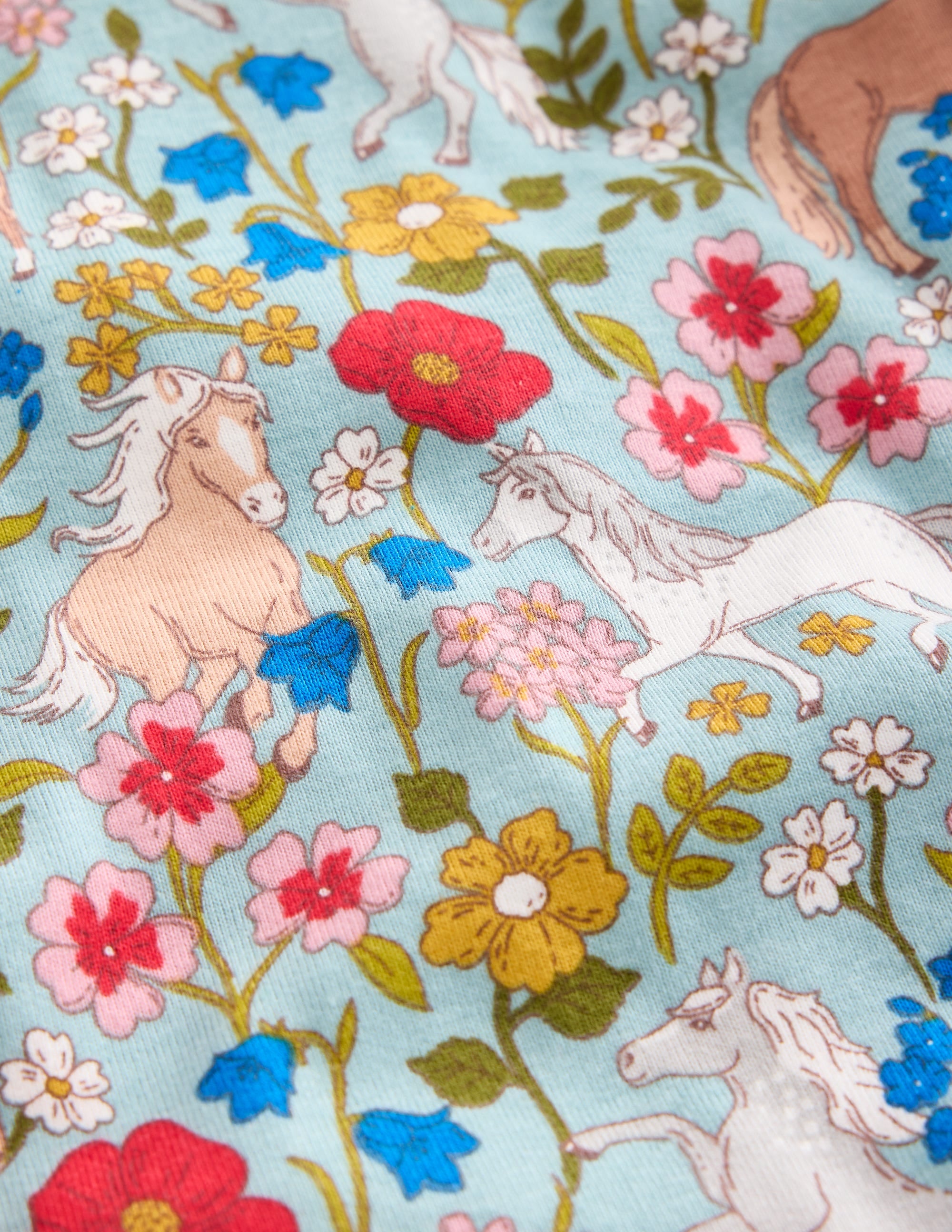 Twin Pack Snug Pyjamas-Blue Pony Floral - Image 3