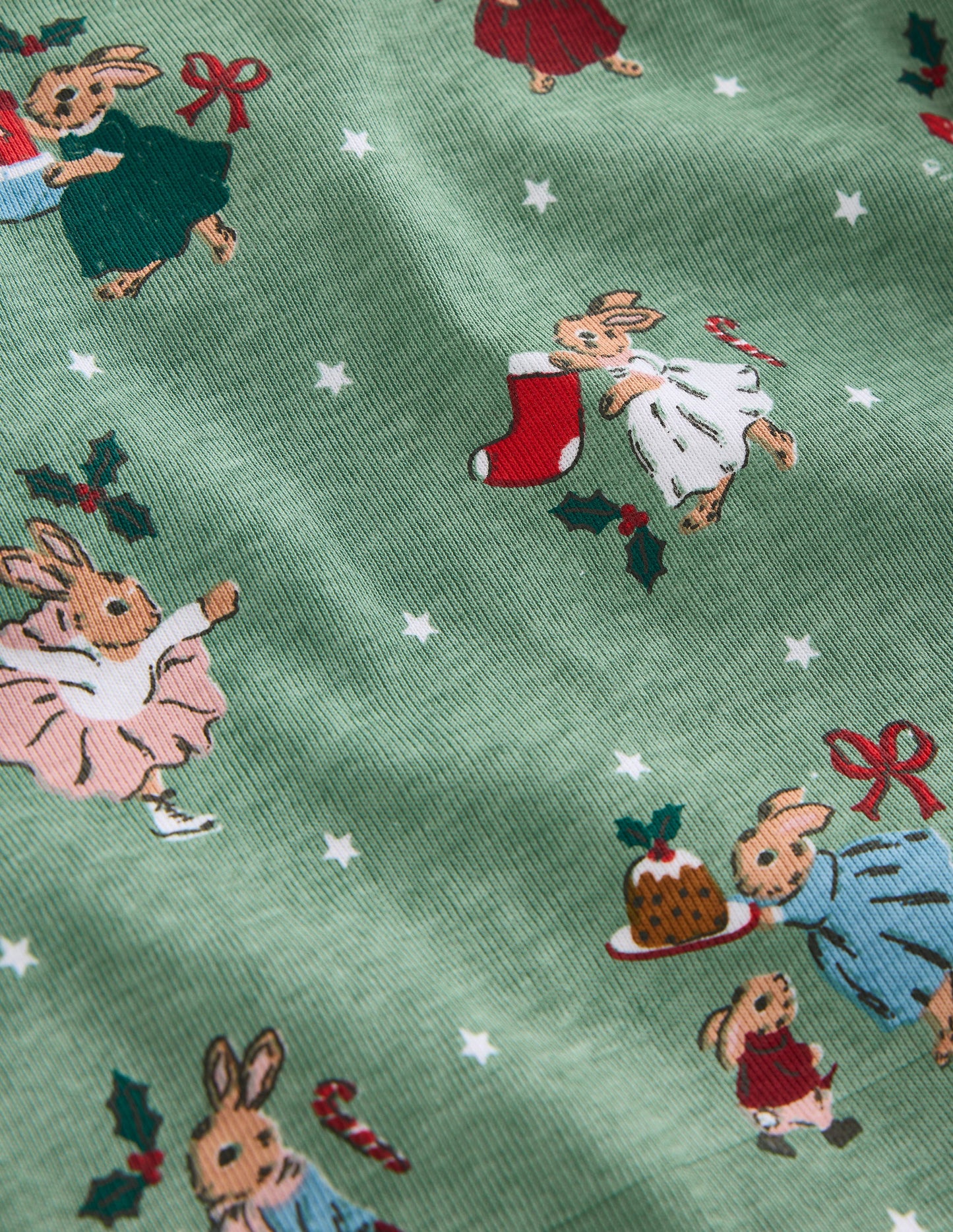 Twin Pack Snug Pyjamas-Eucalyptus Bunnies