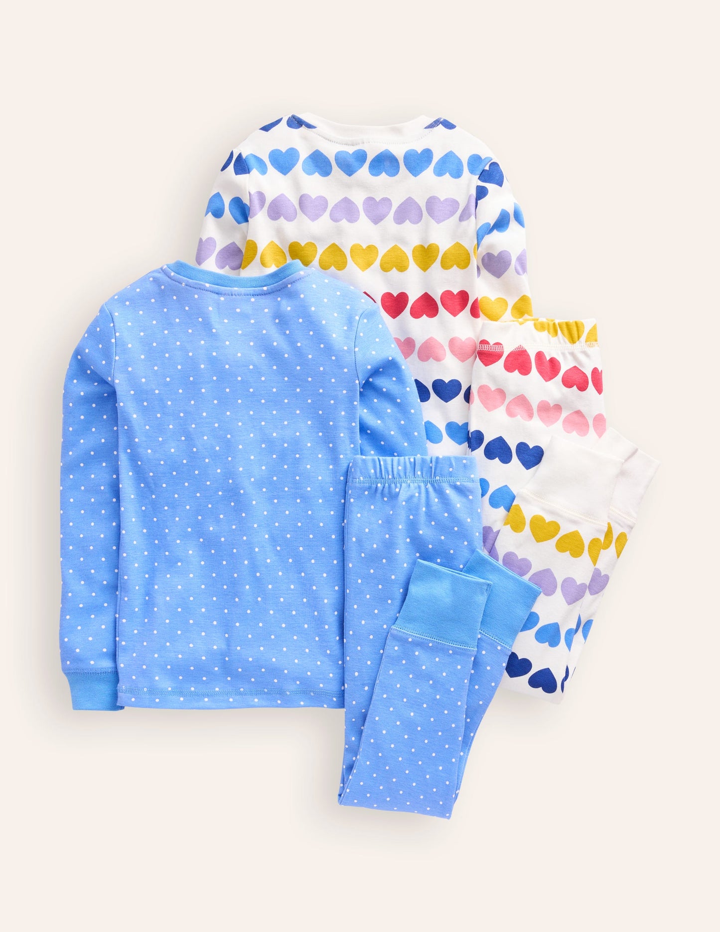 Twin Pack Snug Pyjamas-Fair Isle Hearts